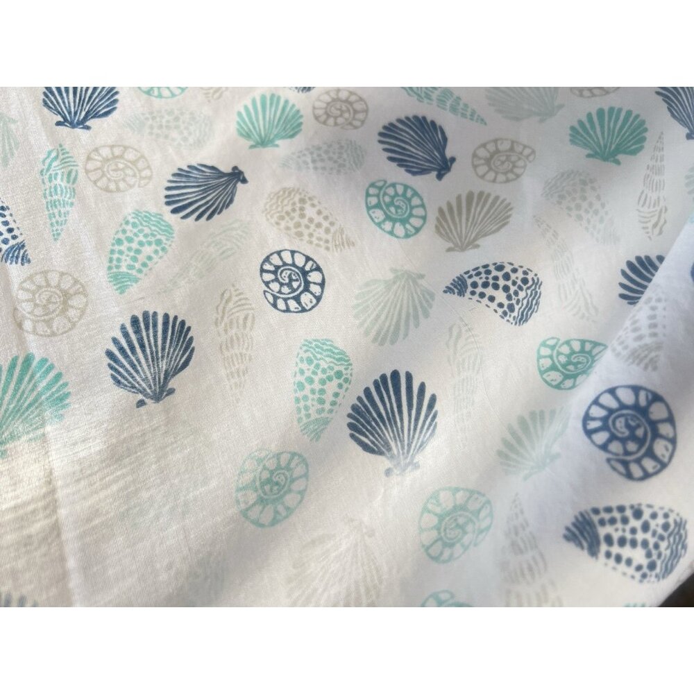 Set 3 Queen Sea Shell Flat Sheet + 2 Qu Pillowcases 60% PIMA COTTON Ocean Summer - Picture 7 of 14